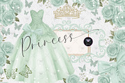 Princess Quinceañera Green Clipart, an Illustration by BigCakeBee (Thumbnail 1 of 3)