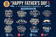Happy Father’s Day Typography Bundle, an Object Graphic by ashek (Thumbnail 2 of 5)
