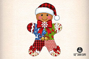Christmas Gingerbread Man Patchwork, an Illustration by Dream Creation (Thumbnail 1 of 5)