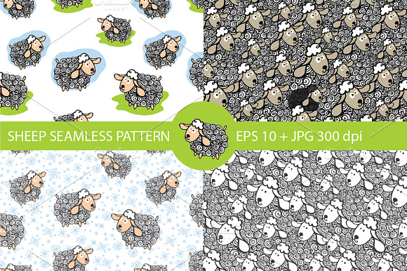 New year,Christmas sheep pattern 2 preview 4