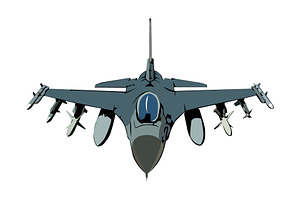 Combat aircraft, a Transportation Illustration by Sumberpangan