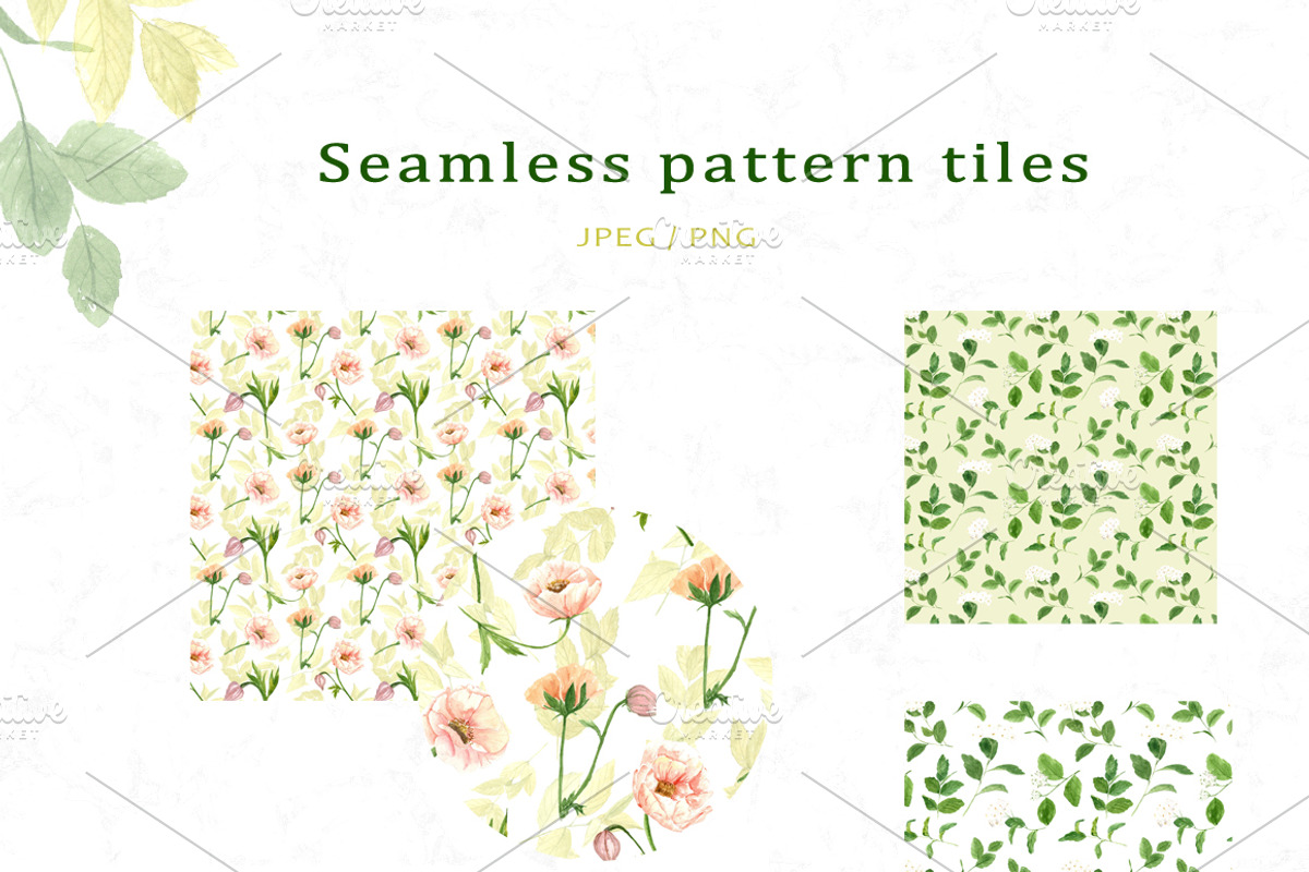 Pretty Flowers - Watercolor ClipArt, an Illustration by OlgaSerbun (Photo 5 of 5)