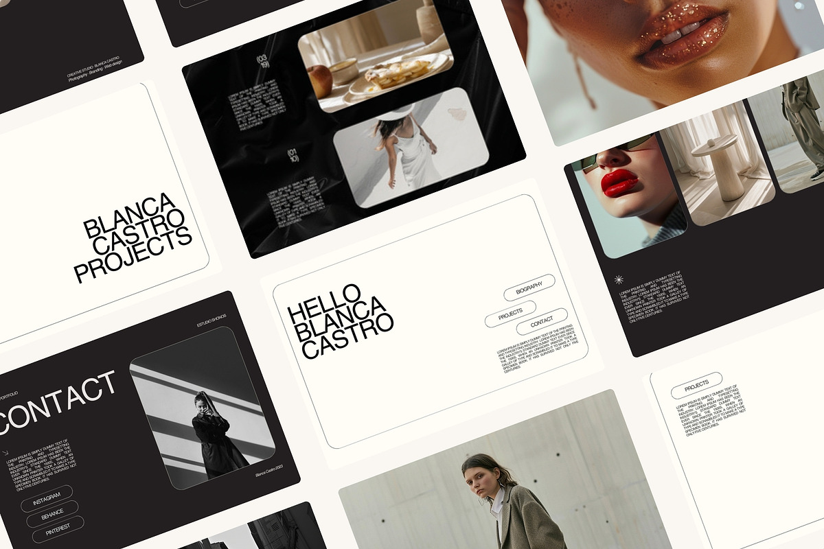 Canva portfolio template BLANC, a Landing Page Template by AS Studio (Photo 1 of 6)