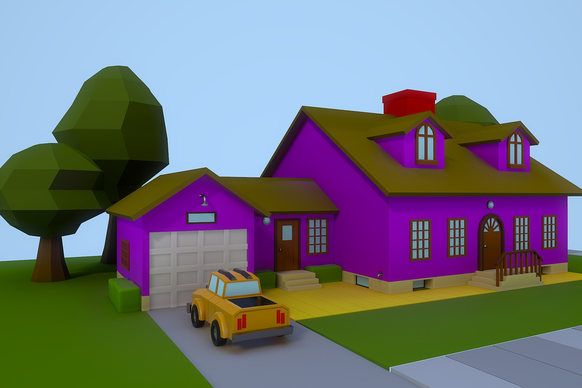 Low Poly House 2, an Architecture 3D Model by Midgardians (Photo 1 of 14)