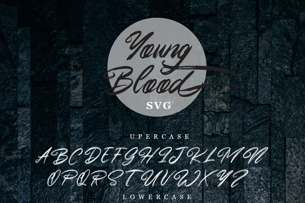 Young Blood SVG and Solid Script preview 7