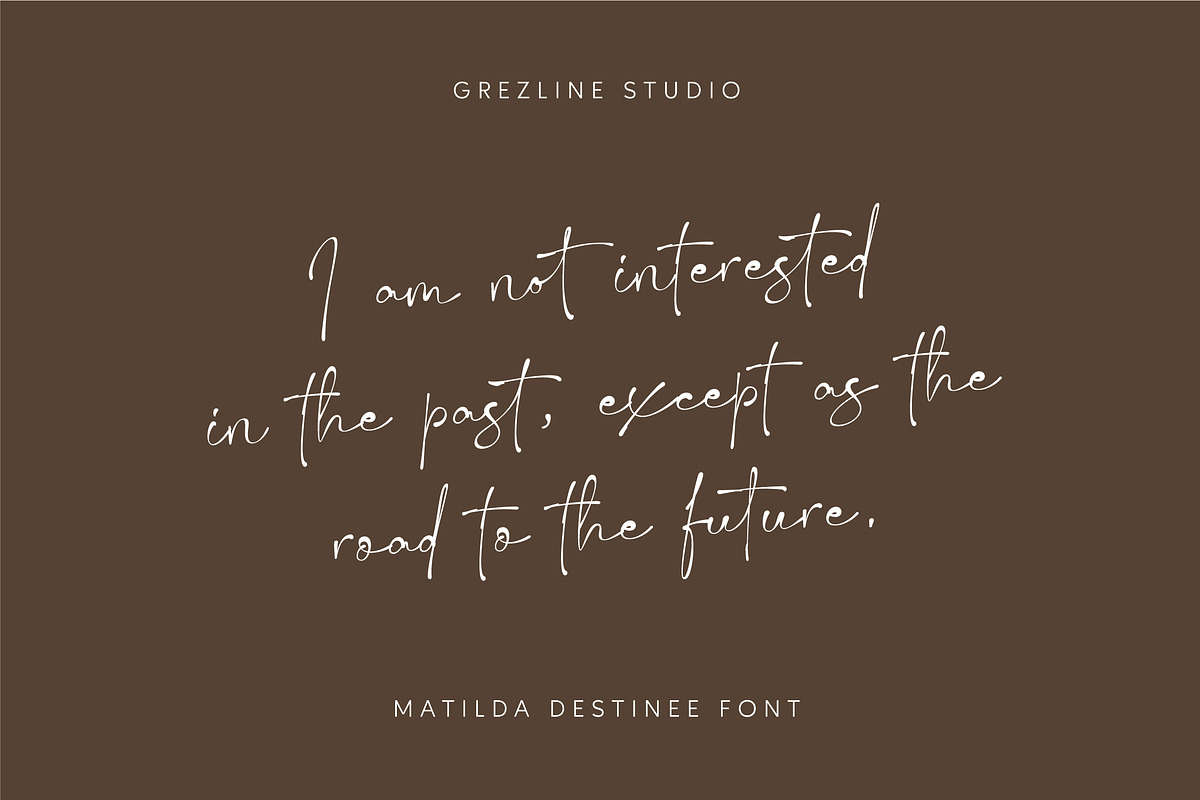Matilda Destinee - Handwritten Font, a Script Font by Grezline Studio (Photo 6 of 12)