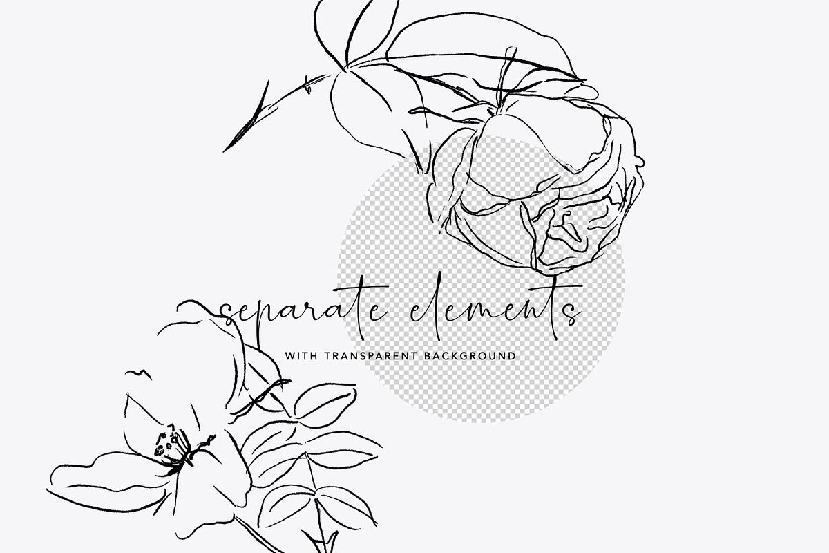 Hand-Drawn Abstract Rose Clipart, a Texture Illustration by Patishop Art (Photo 7 of 9)