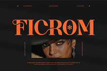 Ficrom || Modern Retro Serif Font