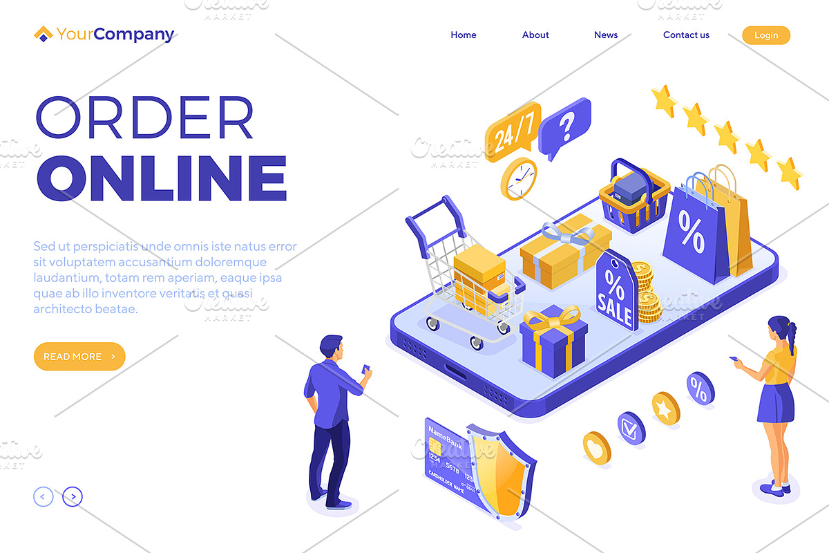Online Internet Shopping Delivery, a Person Illustration by TAlex (Photo 5 of 6)