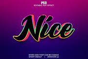 Nice 3d Editable Psd Text Effect, a Layer Style Add-On by bdrobin (Thumbnail 1 of 2)