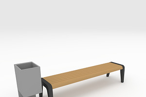 3D Model Bench Park 41