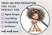 Afro Woman Clipart Bundle, a Person Illustration by RobertsArt (Thumbnail 2 of 6)