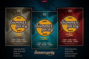 Summer party poster template