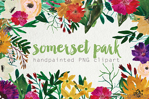 Hand Painted Garden Clipart