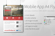 Mobile App A4 Flyer, a Flyer Template by buttonpl (Thumbnail 1 of 4)