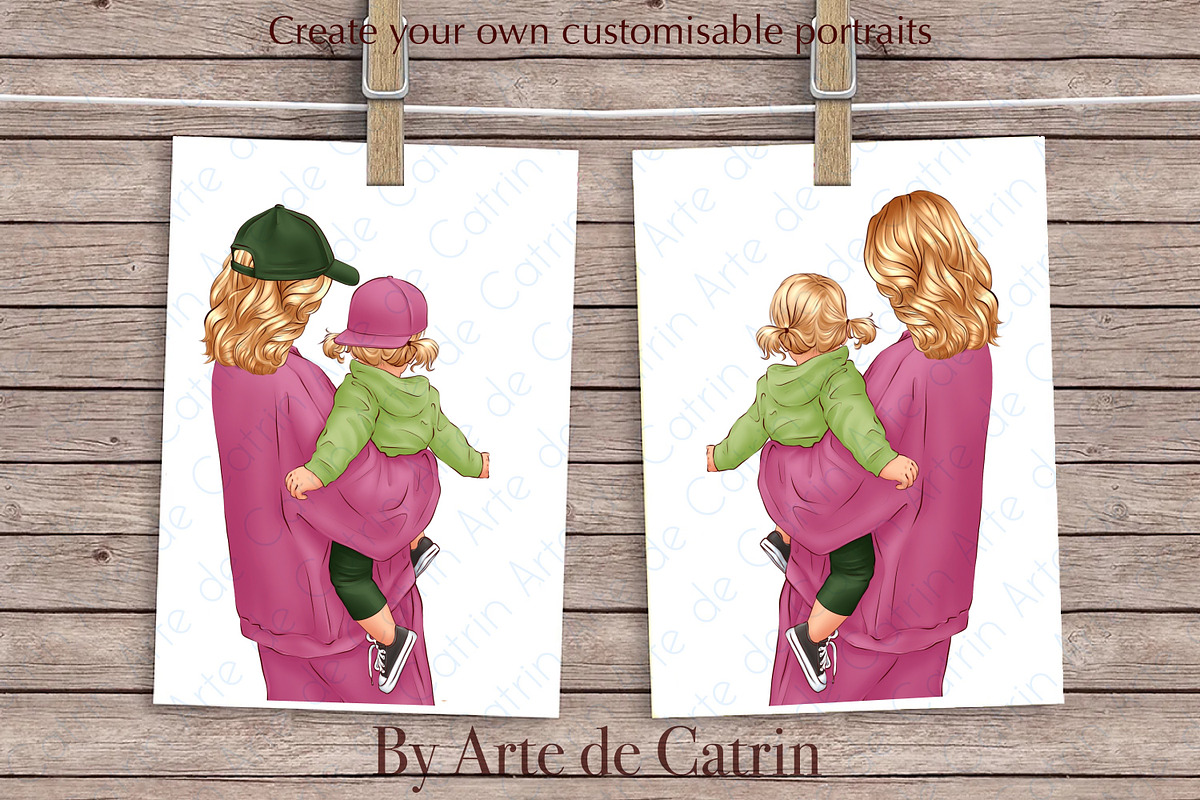 My Lovely Baby Clipart, Mom and Baby, a Person Illustration by ArtedeCatrin (Photo 7 of 10)