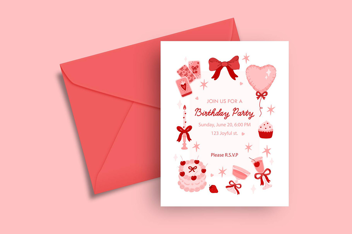 Coquette card templates + patterns, a Card Template by Viaireshop (Photo 3 of 9)