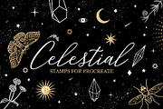 80 Celestial Procreate Stamp Brushes, a Brush Add-On by BrushBoy (Thumbnail 1 of 7)