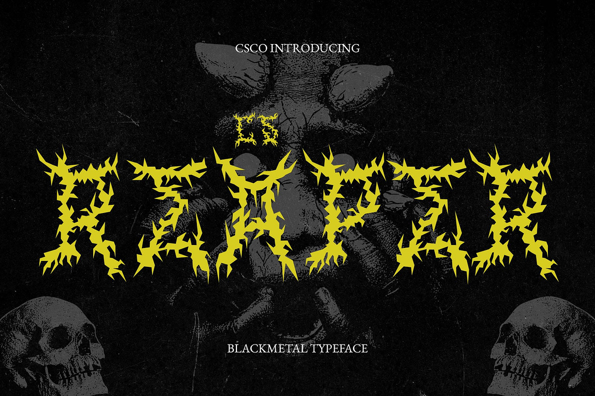 CS Reaper – Black Metal Font, a Blackletter Font by Craft Supply Co. (Photo 1 of 8)