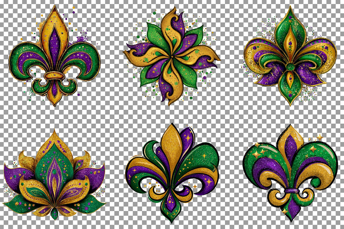Mardi Gras Glitter Sublimation Bundl, an Illustration by Sublimation Artist (Photo 4 of 6)