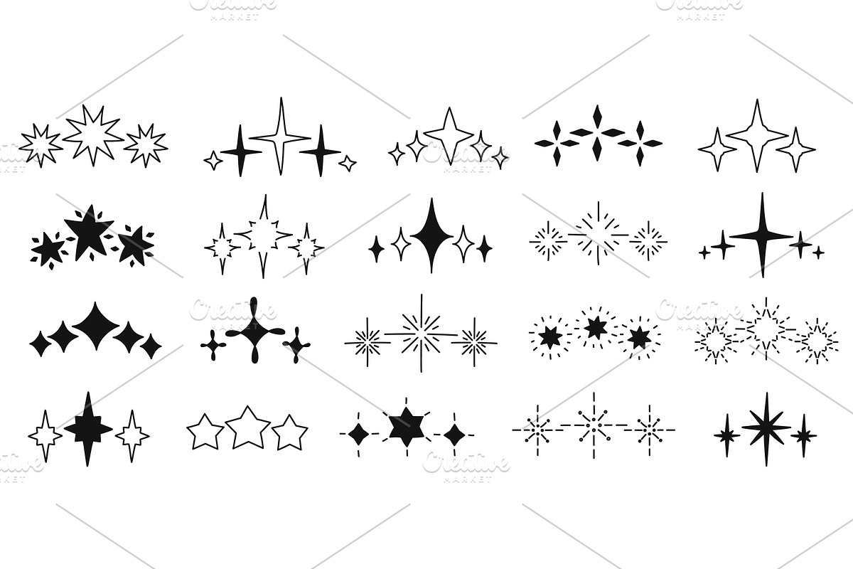 Hand drawn sparks. Decorative doodle, an Object Illustration by winwin.art