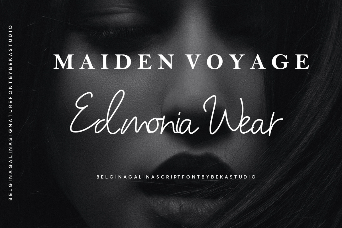 Belgina Galina Stylish Signature, a Serif Font by Beka Studio (Photo 6 of 9)
