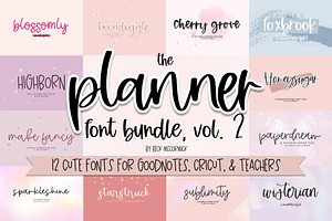 Planner Font Bundle, Vol. 2