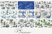 70 dinosaur toile seamless pattern, a Pattern Graphic by Poppy Lane Studio (Thumbnail 5 of 10)