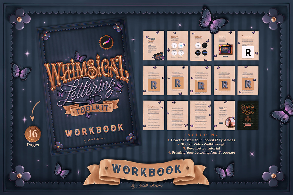 Whimsical Lettering Toolkit, a Brush Add-On by Aurelie Maron (Photo 14 of 15)