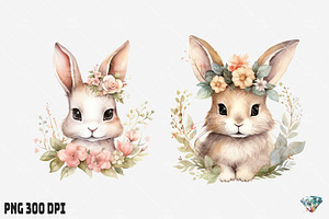 Boho Baby Bunny Flowers