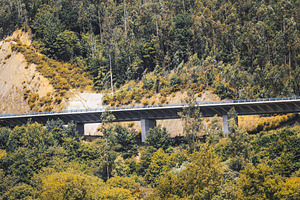 Telephoto mountain bridge, an Architecture Photo by SkyNext