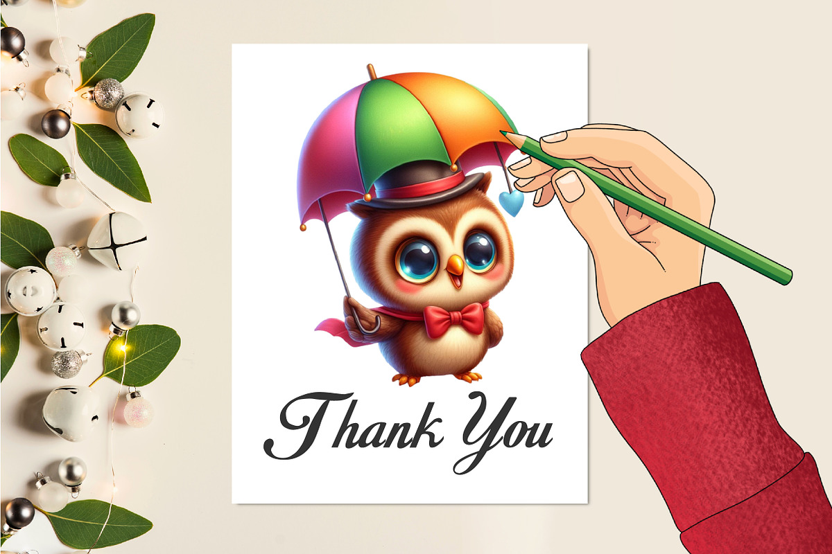 Funny Owl Isolated Clipart, an Illustration by CraftArtStudio (Photo 5 of 5)