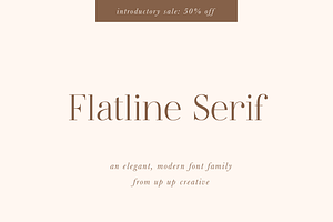 Flatline Serif Complete - 16 fonts