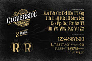 Cloverside - Vintage Label Font, a Symbol Font by ikiiko (Thumbnail 6 of 7)