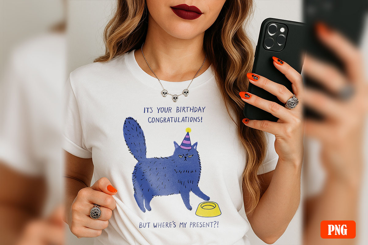Cat and Animals Funny Birthday PNG, a Graphic by GlitterCraft (Photo 52 of 101)