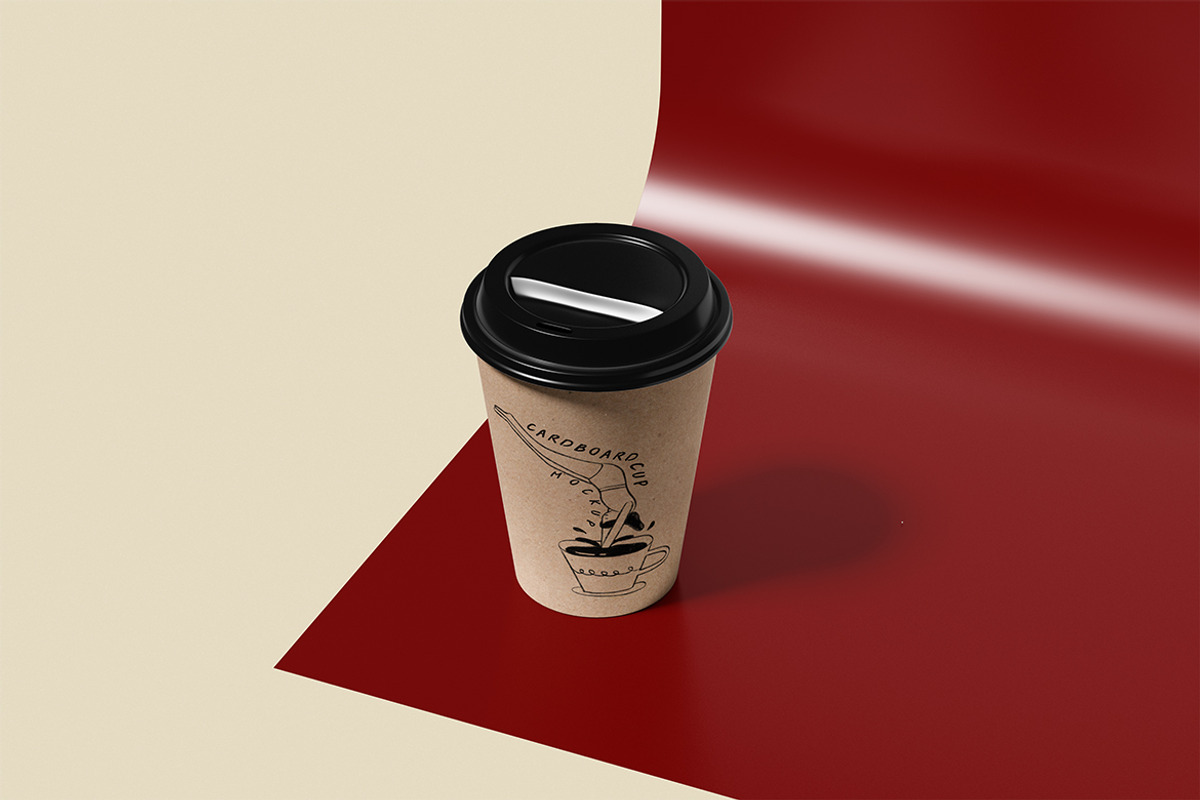 Cardboard Cup Mockup, a Cups & Container Mockup by HanaSaka_Studio (Photo 2 of 5)