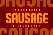 SAUSAGE, a Sans Serif Font by Fourteen Letter (Thumbnail 1 of 8)