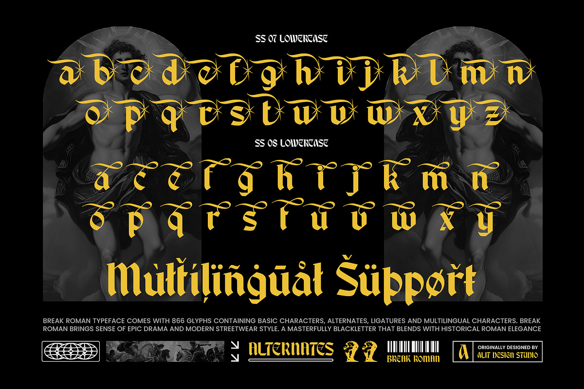 Break Roman Typeface, a Blackletter Font by alit design (Photo 13 of 17)