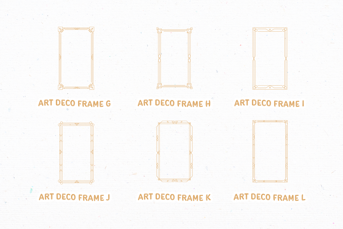 Art Deco Frame Elements Set, an Object Illustration by peterdraw (Photo 5 of 6)