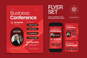 Business Conference Flyer, a Flyer Template by graphicook