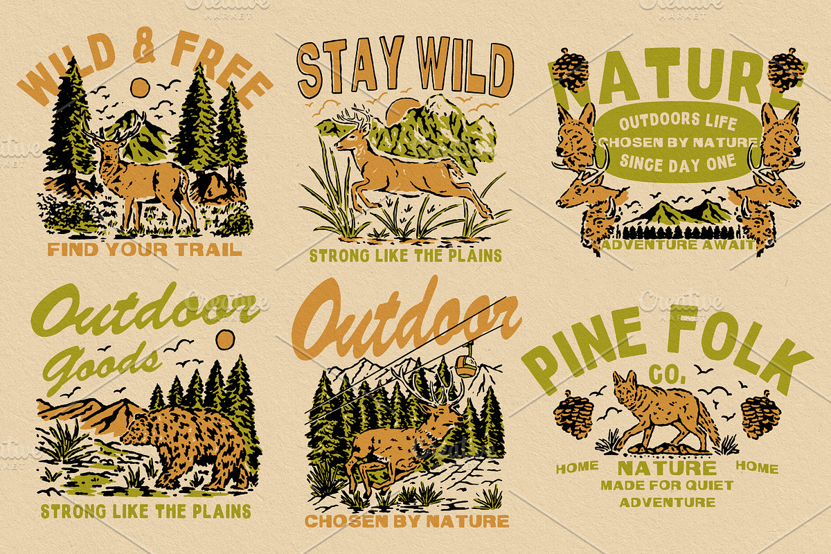 40 Outdoor Illustrations + Font use, an Object Illustration by Southerntown (Photo 4 of 10)
