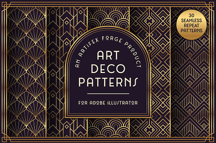 Art Deco Patterns for Illustrator, a Pattern Graphic by The Artifex Forge
