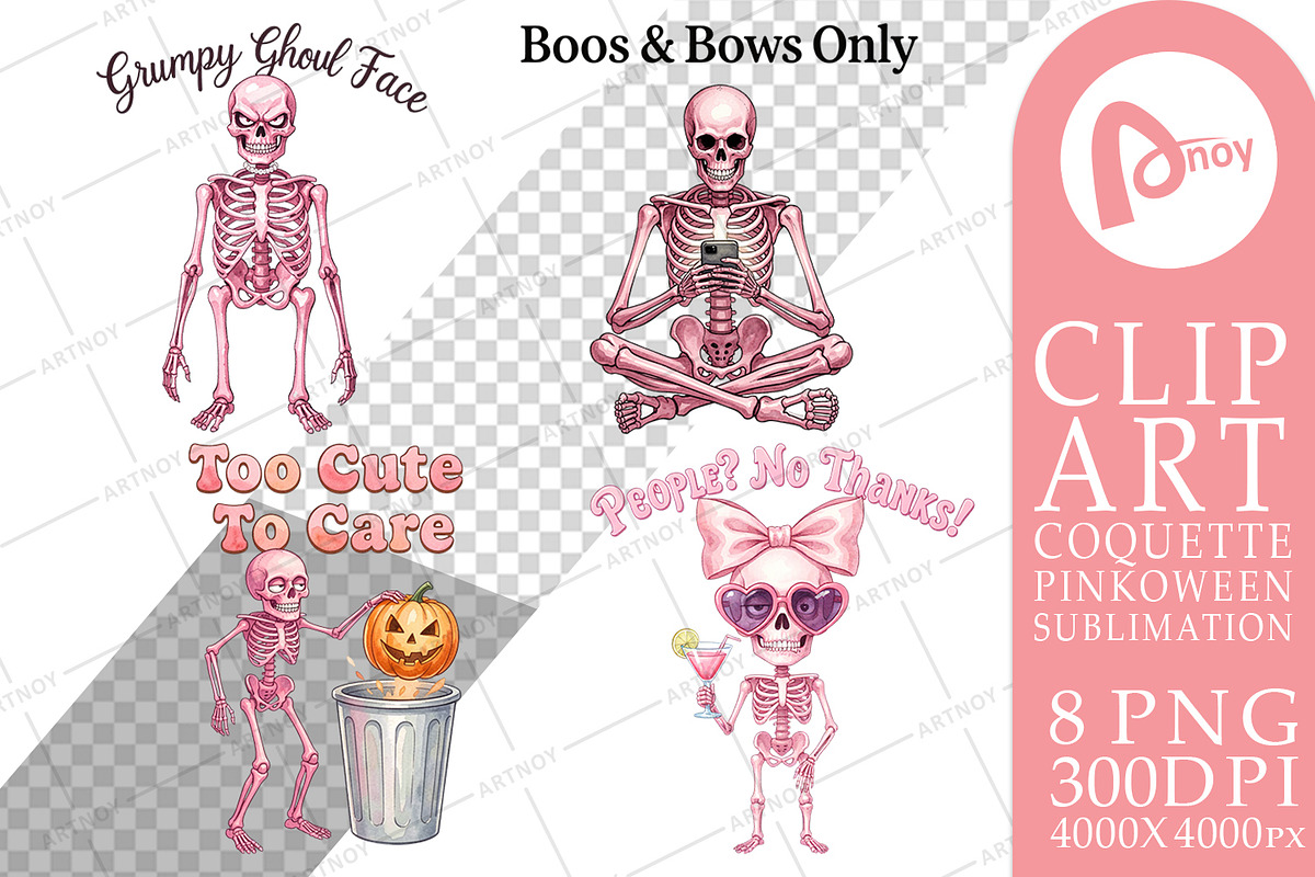 Coquette Pinkoween Sublimation, a Seasonal Illustration by Artnoy (Photo 10 of 18)