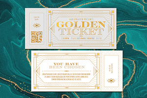 Golden Ticket, an Invitation Template by Aarley Kaiven