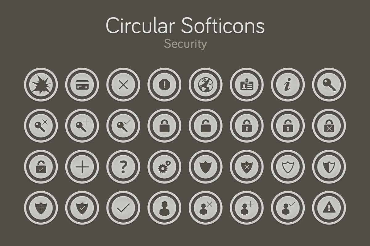 Circular Softicons - Security, an Icon by GLXY (Photo 1 of 2)