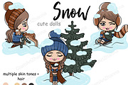 Snow Cute Dolls, a Person Illustration by GlamArtZhanna (Thumbnail 1 of 4)