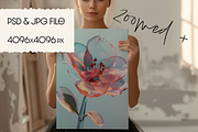BALLERINA Holding Poster Mockup, a Household Mockup by MOAROShop (Thumbnail 4 of 6)