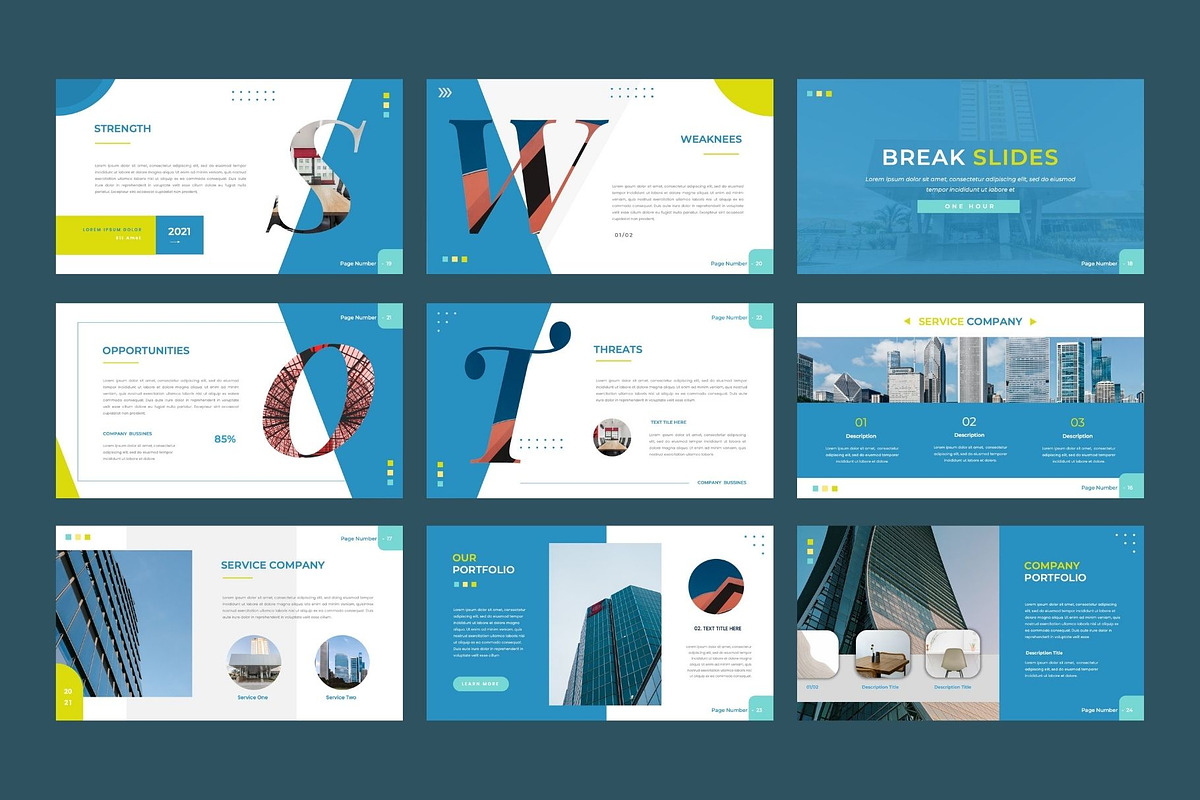 COMPANY PROFILE PowerPoint Template, a Presentation Template by Rizki Herdian (Photo 4 of 6)