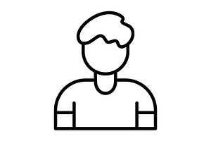 Male Line Icon, an Icon by Pexelpy