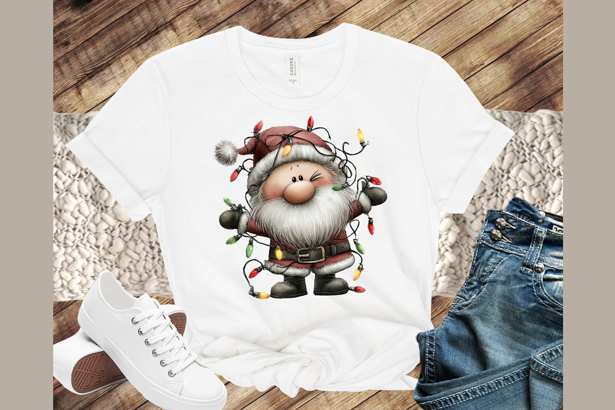 Christmas jolly Santa Claus lights, an Illustration by Sublimation Artist (Photo 2 of 9)